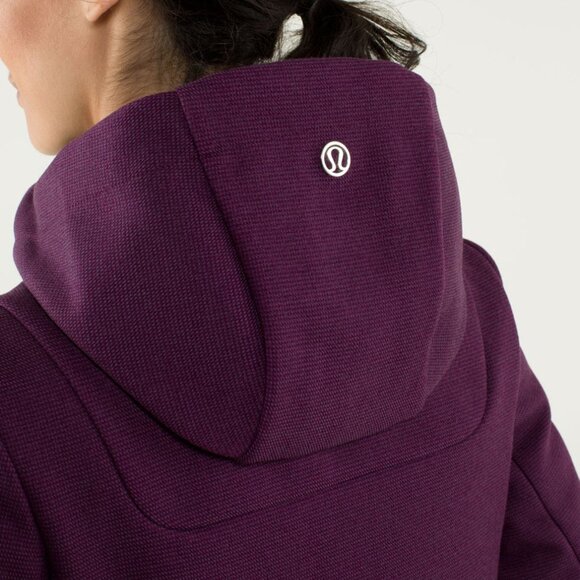 Lululemon City Softshell Coat *Tweed / Lulu Full Zip Jacket, Plum - Size 4 - 6 - Picture 4 of 15
